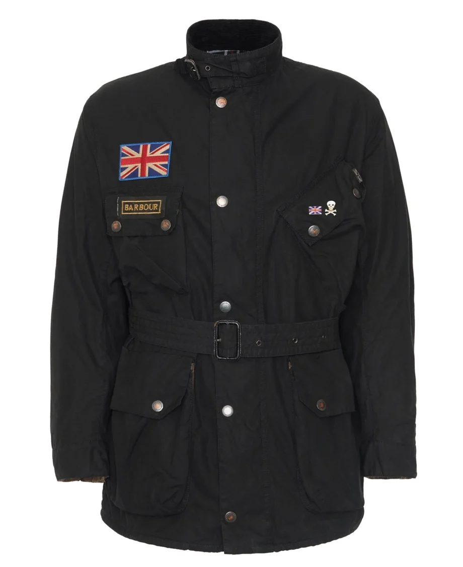 Barbour International uomo giubbotto in cotone cerato nera Steve Mc Queen 60th anniversario