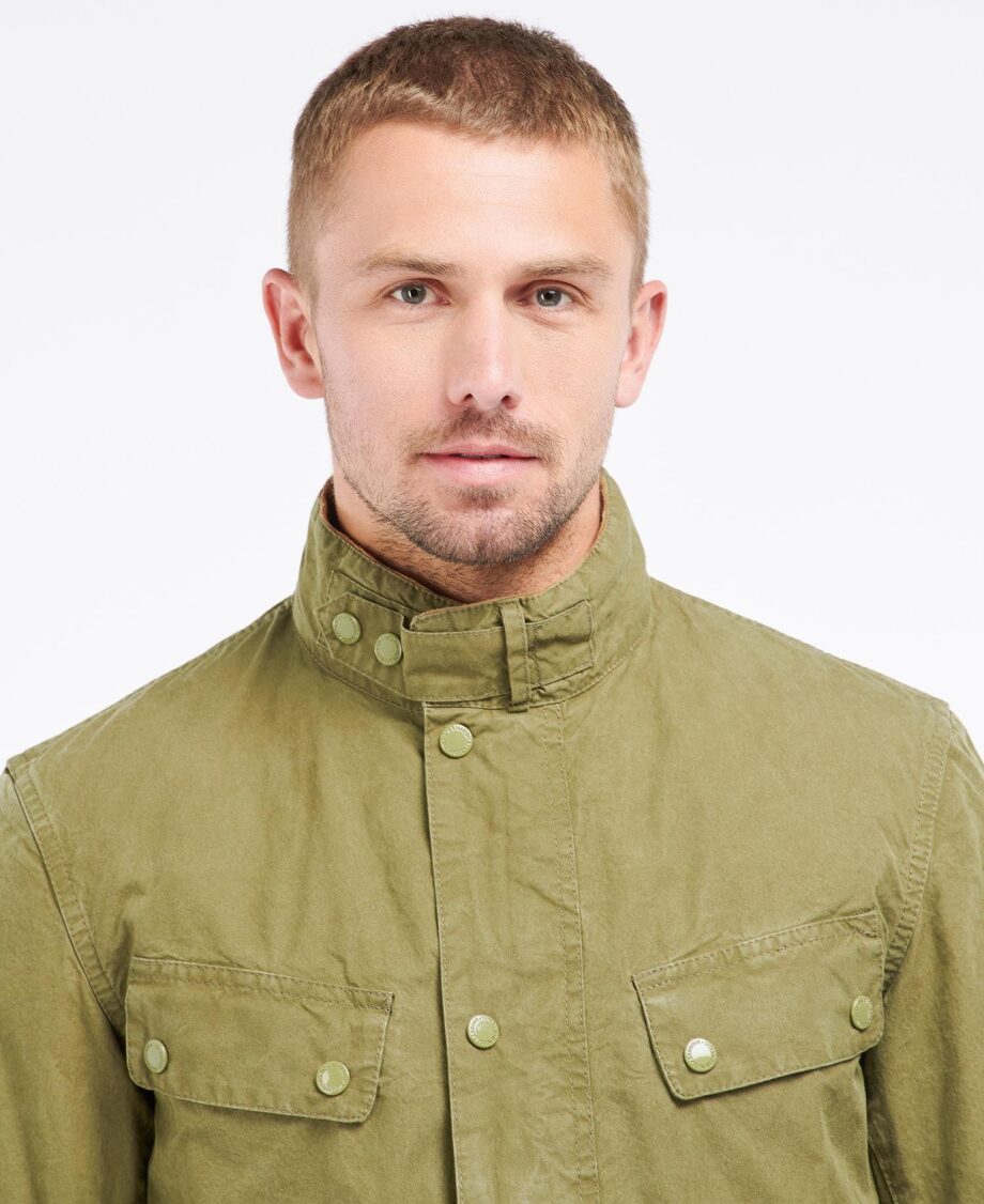 Barbour International uomo giubbotto in cotone verde DUKE SUMMER WASH