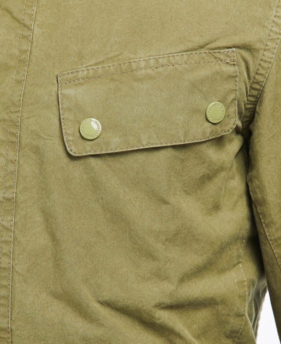 Barbour International uomo giubbotto in cotone verde DUKE SUMMER WASH