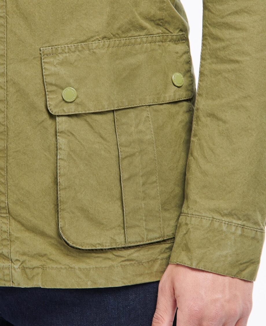 Barbour International uomo giubbotto in cotone verde DUKE SUMMER WASH