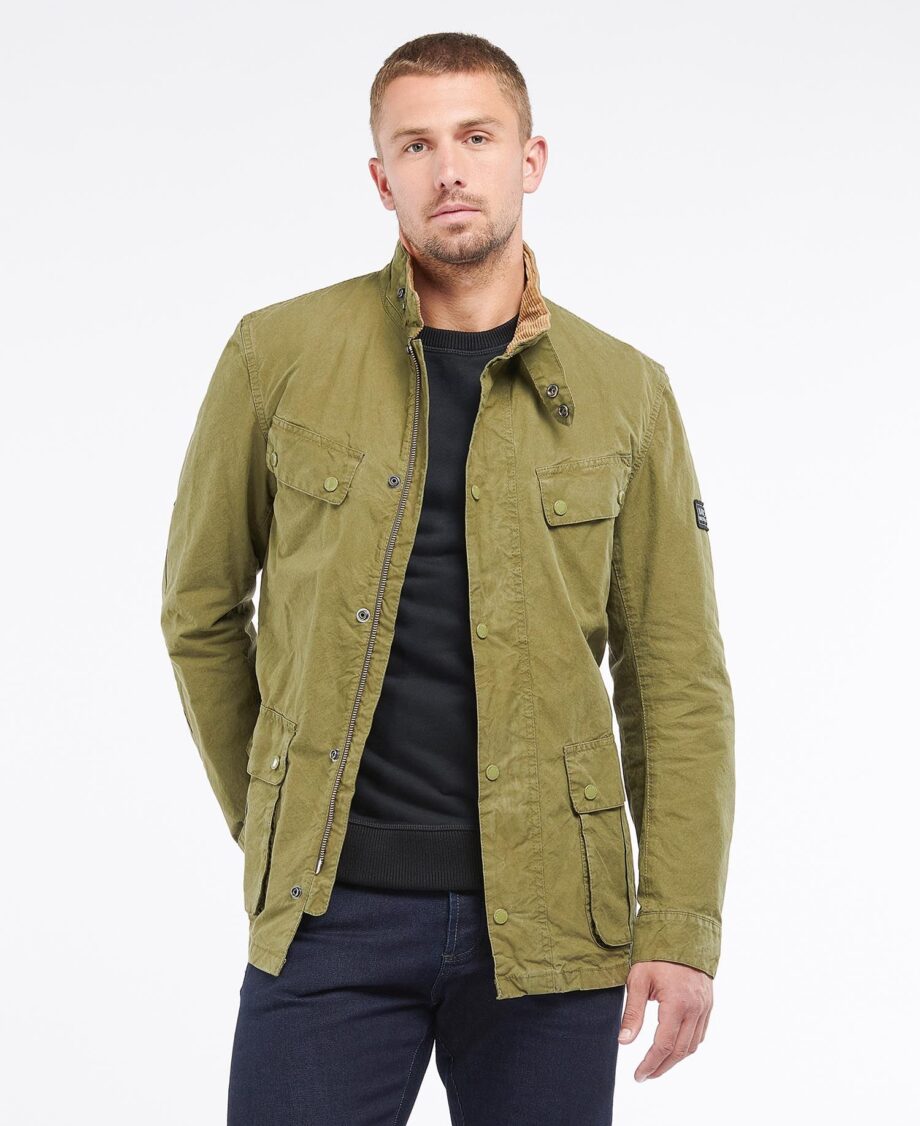 Barbour International uomo giubbotto in cotone verde DUKE SUMMER WASH