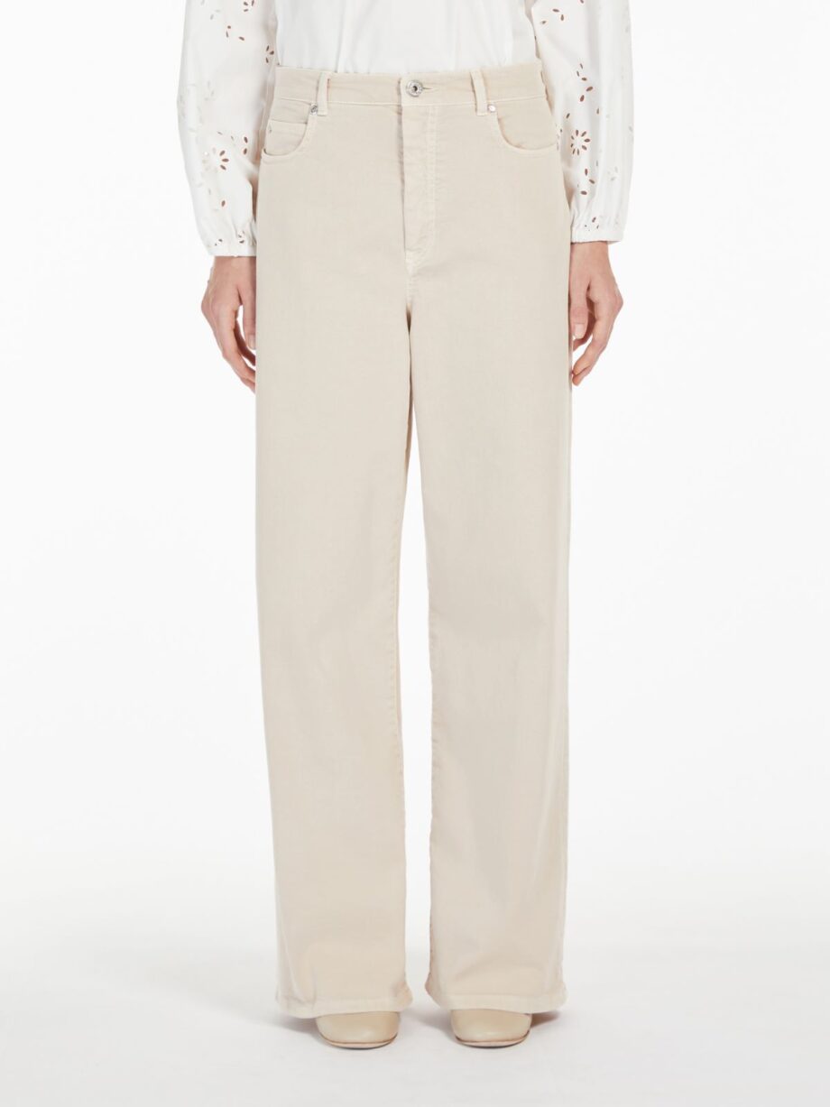 Weekend Max Mara donna pantalone jeans gamba larga sabbia MEDINA